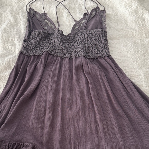 Free People Purple Lace Mini Dress - Picture 4 of 5